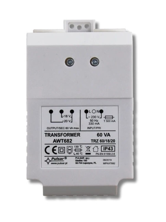 TRANSFORMATOR Pulsar AWT682 TRZ 60VA/18V/20V
