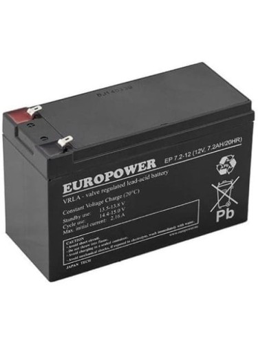 Akumulator AGM EUROPOWER serii EP 12V 7,2Ah