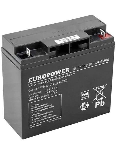 Akumulator AGM EUROPOWER serii EP 12V 17Ah (Żywotność 6-9 lat)