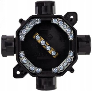 Puszka natynkowa hermetyczna PG16, IP 67 (5x4mm2), kolor czarny PAWBOL A.0035C