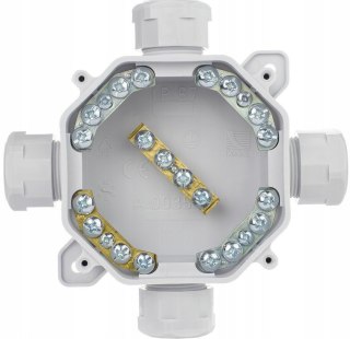 Puszka natynkowa hermetyczna PG16, IP 67 (5x4mm2), kolor szary PAWBOL A.0035