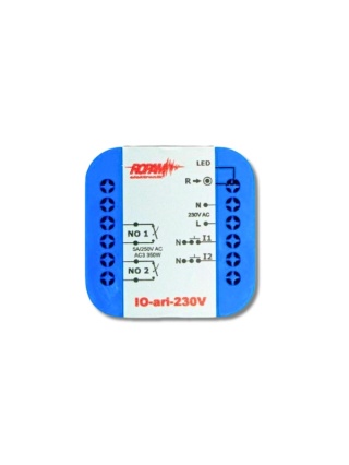 ROPAM IO-ari-230V bezprzewodowy, douszkowy, dwukanałowy sterownik 230VAC