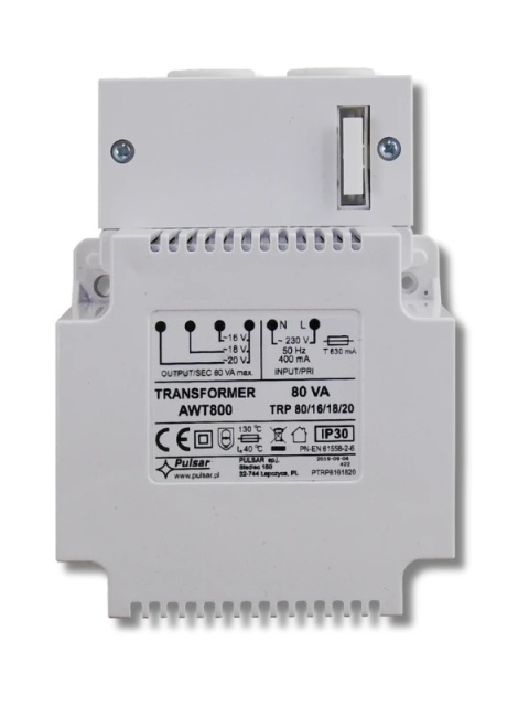 TRANSFORMATOR Pulsar AWT800 TRP80VA/16V/18V/20V