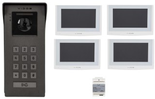 Wideodomofon VIDOS 2IP S200/4 x M200W-X