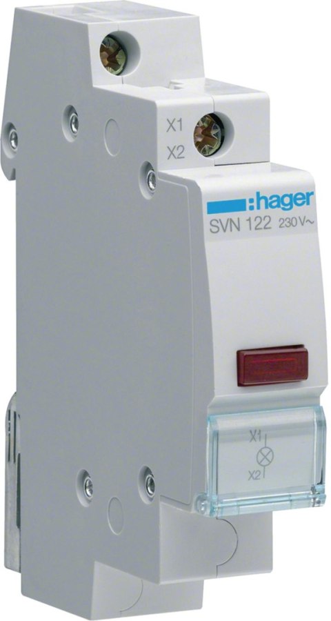 Lampka sygnalizacyjna, 230V AC, Czerwony LED HAGER SVN122