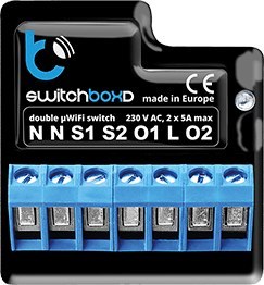 Przełącznik Blebox SwitchBoxD WiFi 230V dwukanałowy sterowany z aplikacji