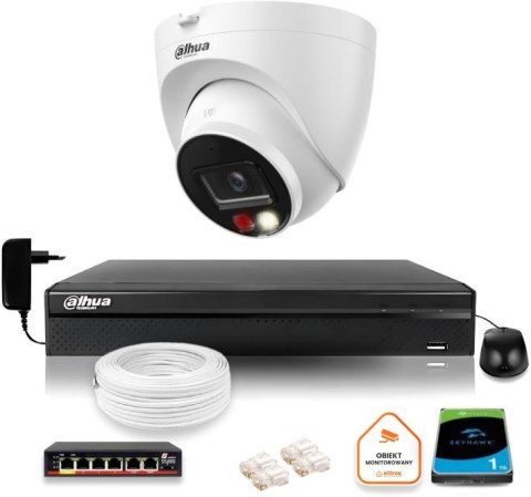 ZESTAW Kamera IP Dahua 8mpx IPC-HDW1839T-A-IL-0280B-S6 + DYSK